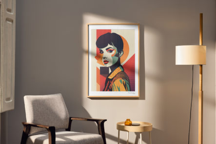 L’empreinte des formes une série de portraits graphiques Portrait Vintage Pop