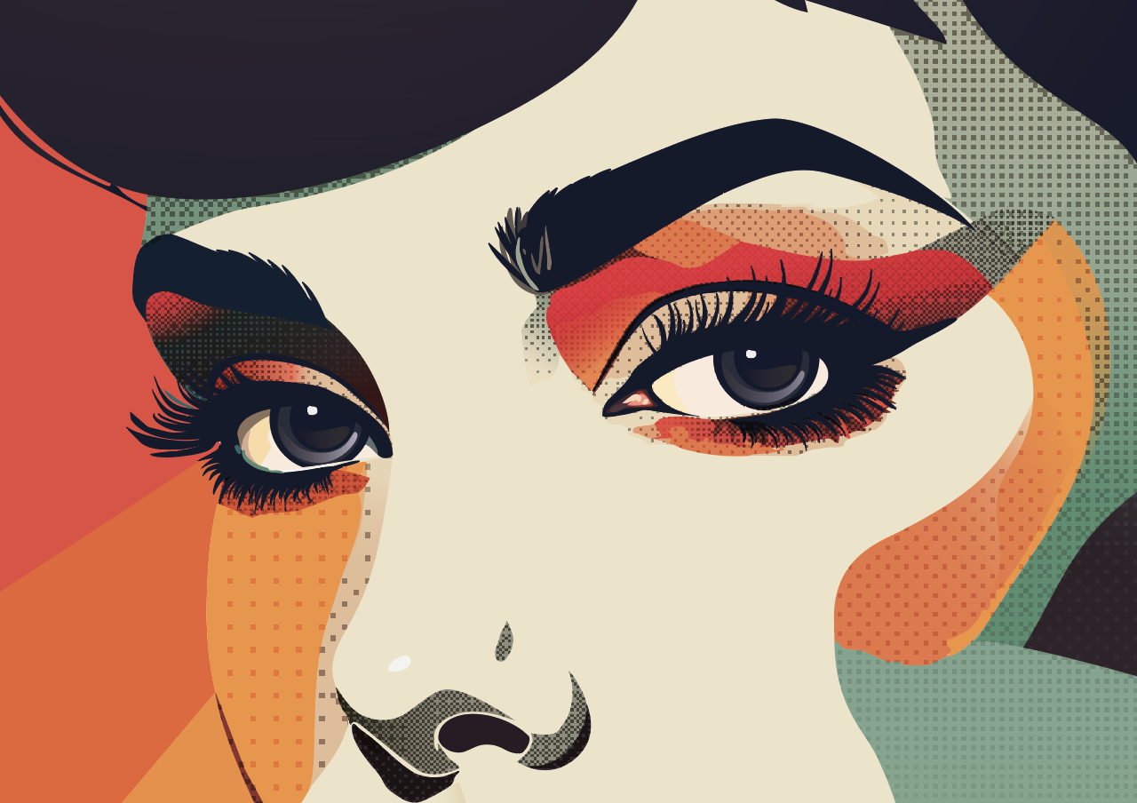 Portrait femme vintage retro