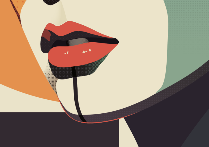 L’empreinte des formes une série de portraits graphiques Portrait Vintage Pop